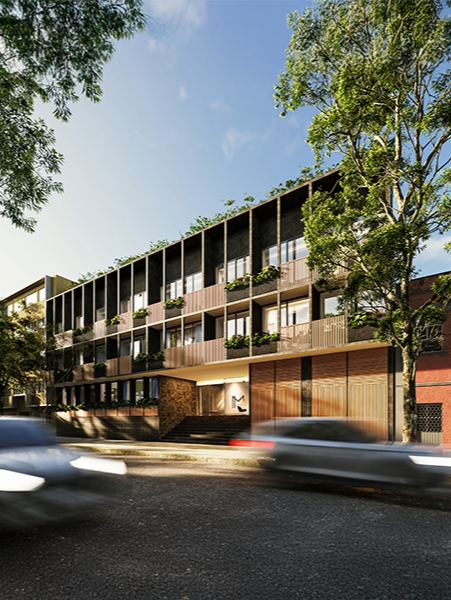 Vista del edifico de la constructora GDC Desarrollos